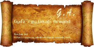 Györgyjakab Armand névjegykártya